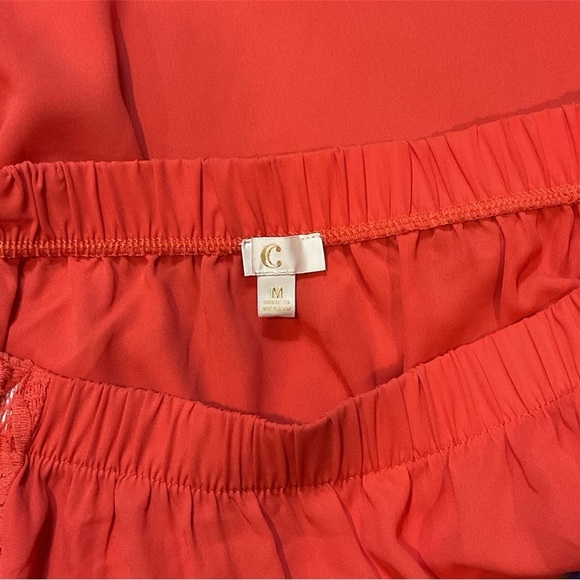 CHARMING CHARLIES SIZE MEDIUM OFF THE SHOULDER BLOUSE WITH 3/4 LACE SLEEVES - Picture 3 of 3